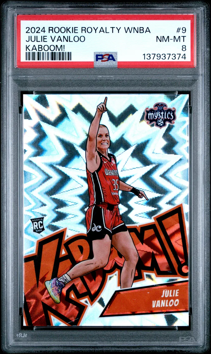 2024 #9 Julie Vanloo PSA 8 Panini Rookie Royalty WNBA Kaboom!