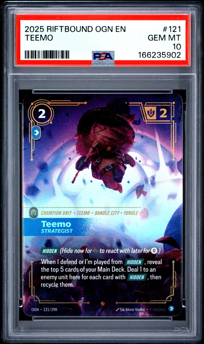 2025 #121 Teemo - Strategist PSA 10 Riftbound: League of Legends Ogn-Origins