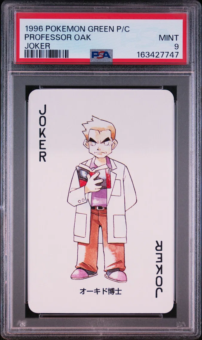 1996 Pokemon Green Version Playing Cards Professor Oak Green Version Playing Cards PSA 9