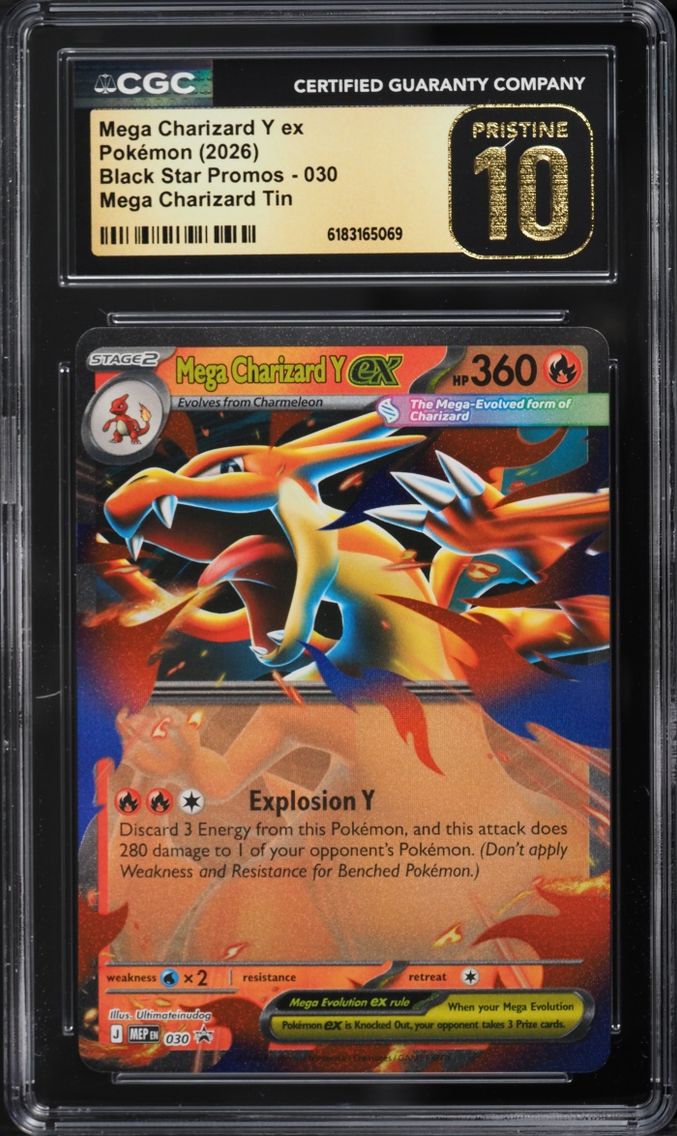 2026 Pokemon Mega Evolution Promo Tin Mega Charizard Y EX #30 CGC 10 PRISTINE