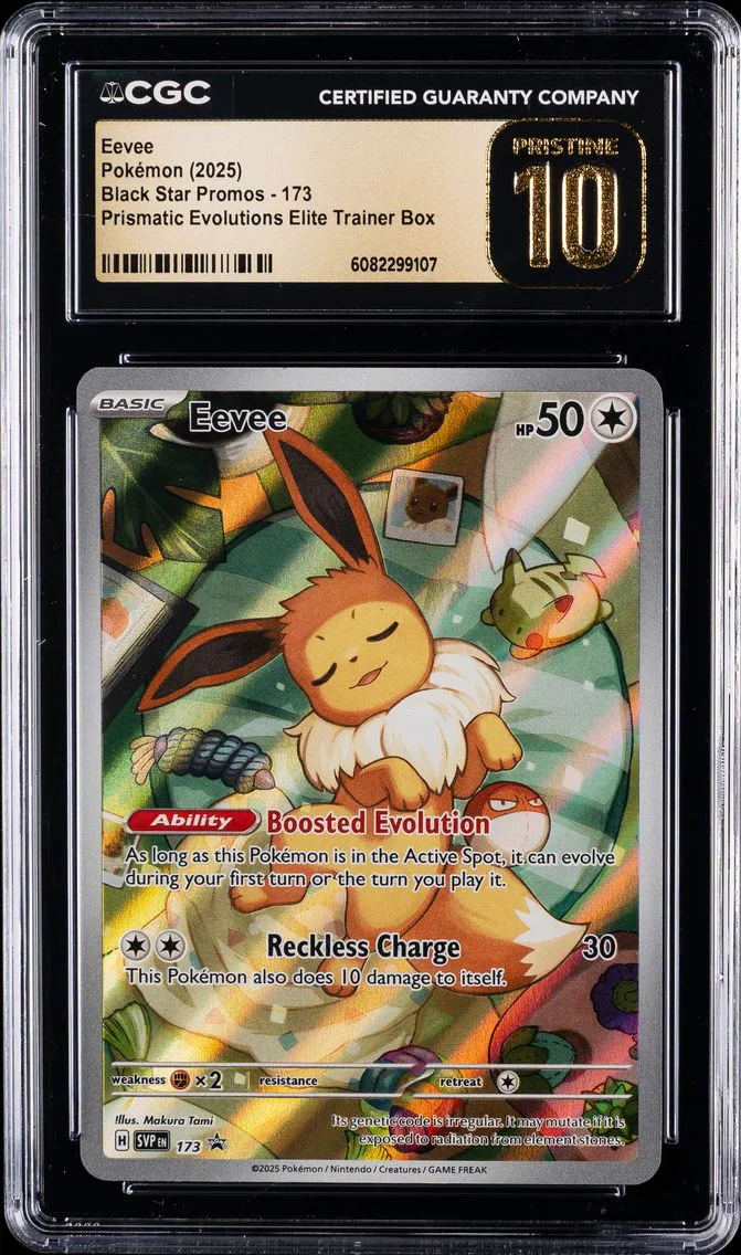 2025 #173 Eevee CGC 10 Pristine Svp EN-SV Black Star Promo Pokemon