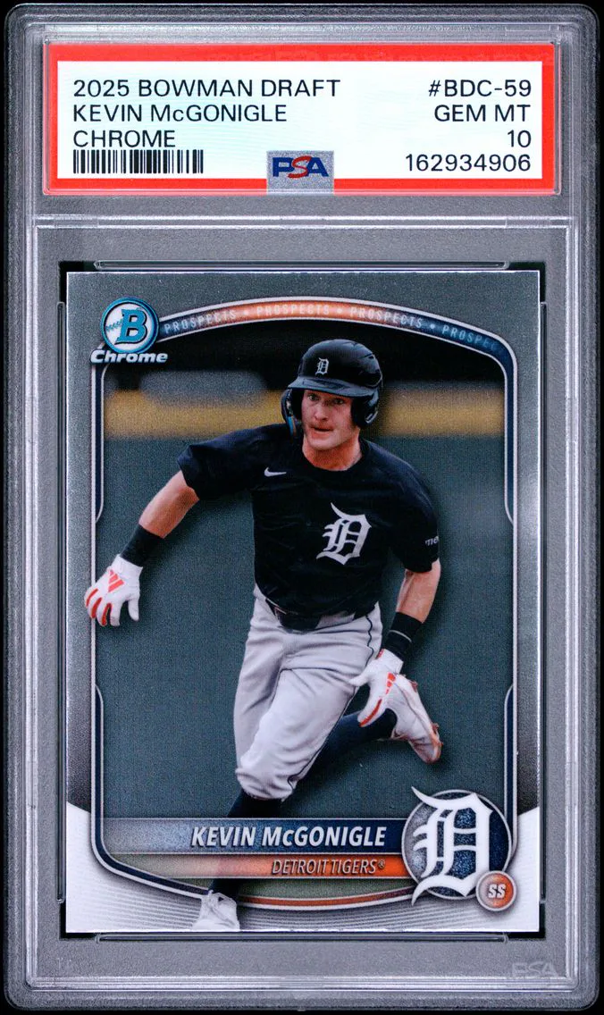 2025 #BDC-59 Kevin Mcgonigle PSA 10 Bowman Draft