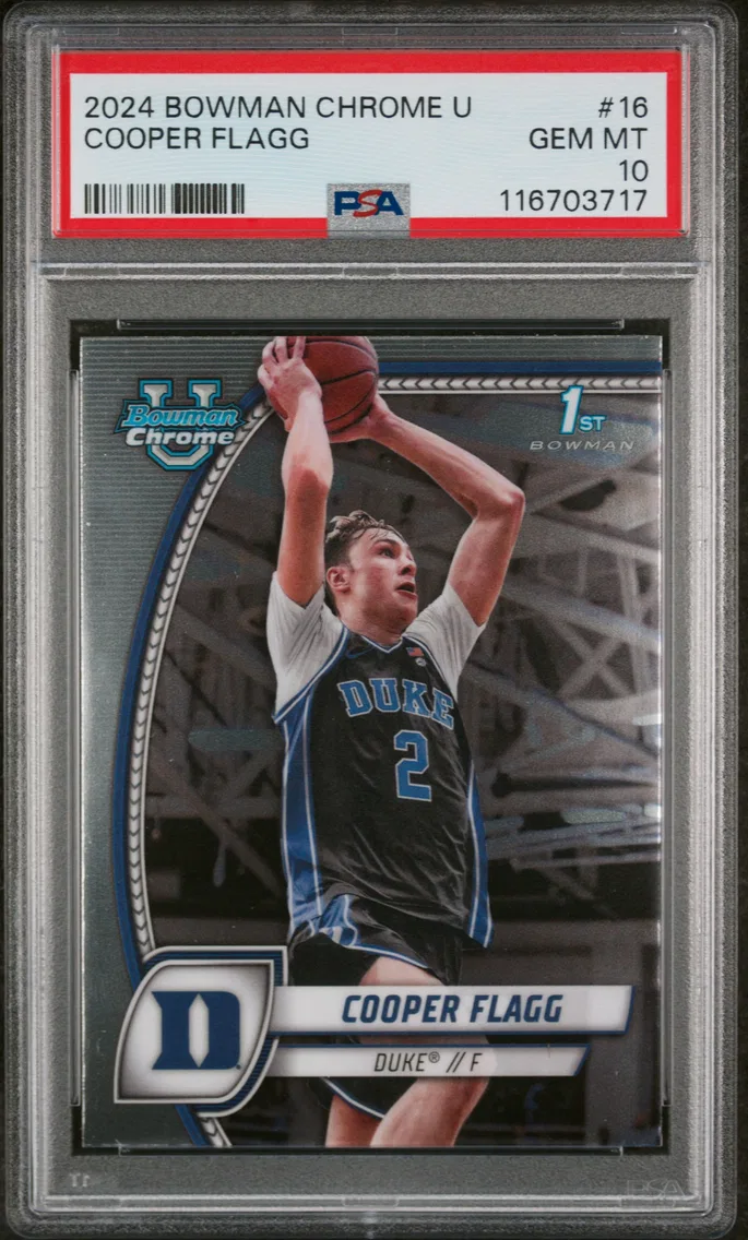 2024 #16 Cooper Flagg PSA 10 Bowman Chrome University