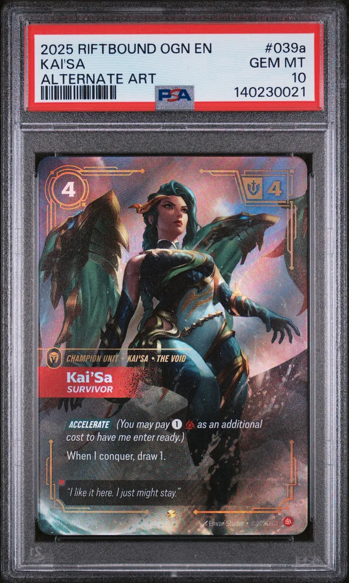 2025 #039a KAI'SA PSA 10 Riftbound: League of Legends Ogn-Origins