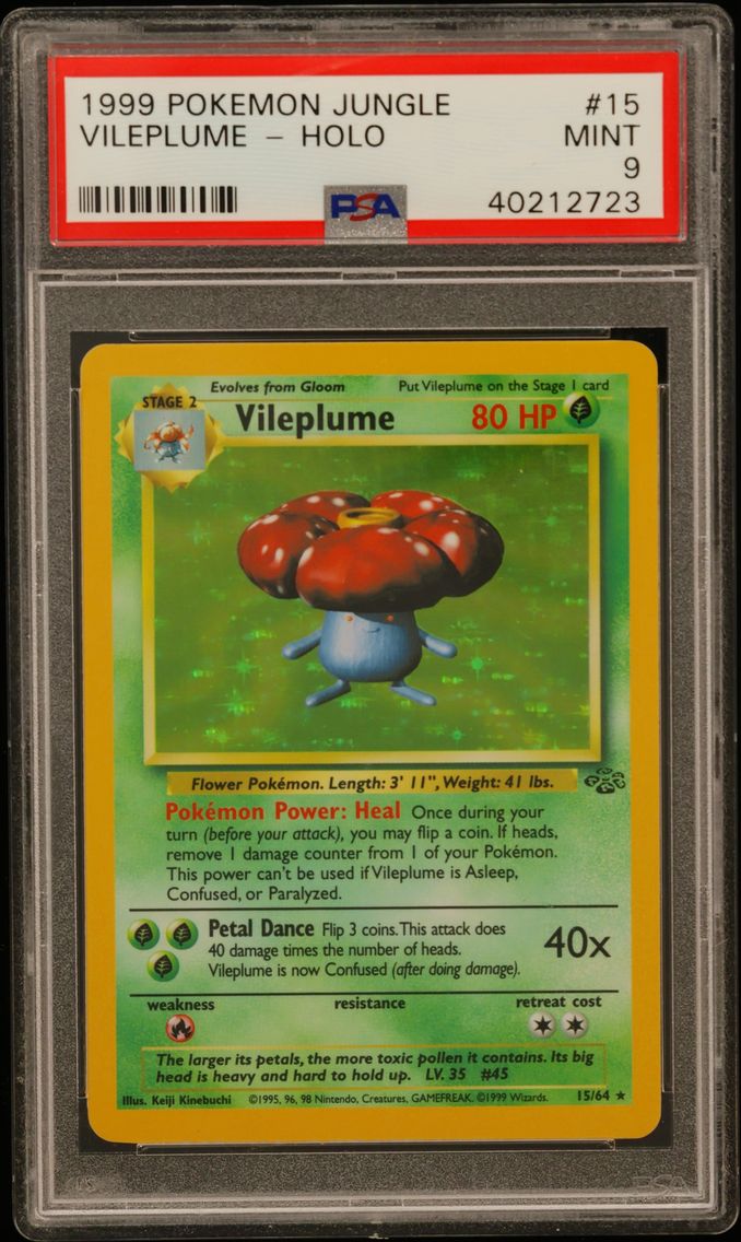 1999 #15 Vileplume-Holo PSA 9 Jungle