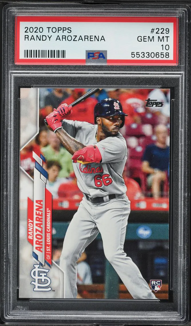 2020 #229 Randy Arozarena PSA 10 Topps Baseball
