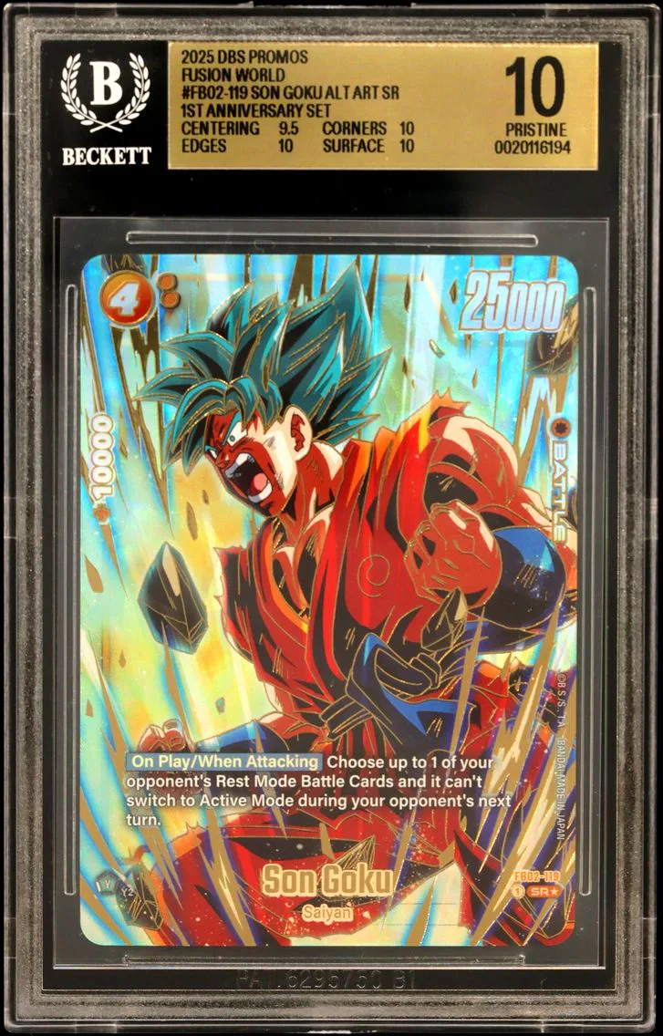 2025 #FB02119 Son Goku ALT ART SR/(1st Anniversary Set) BGS 10 Dragon Ball Super Card Game Fusion World Promos