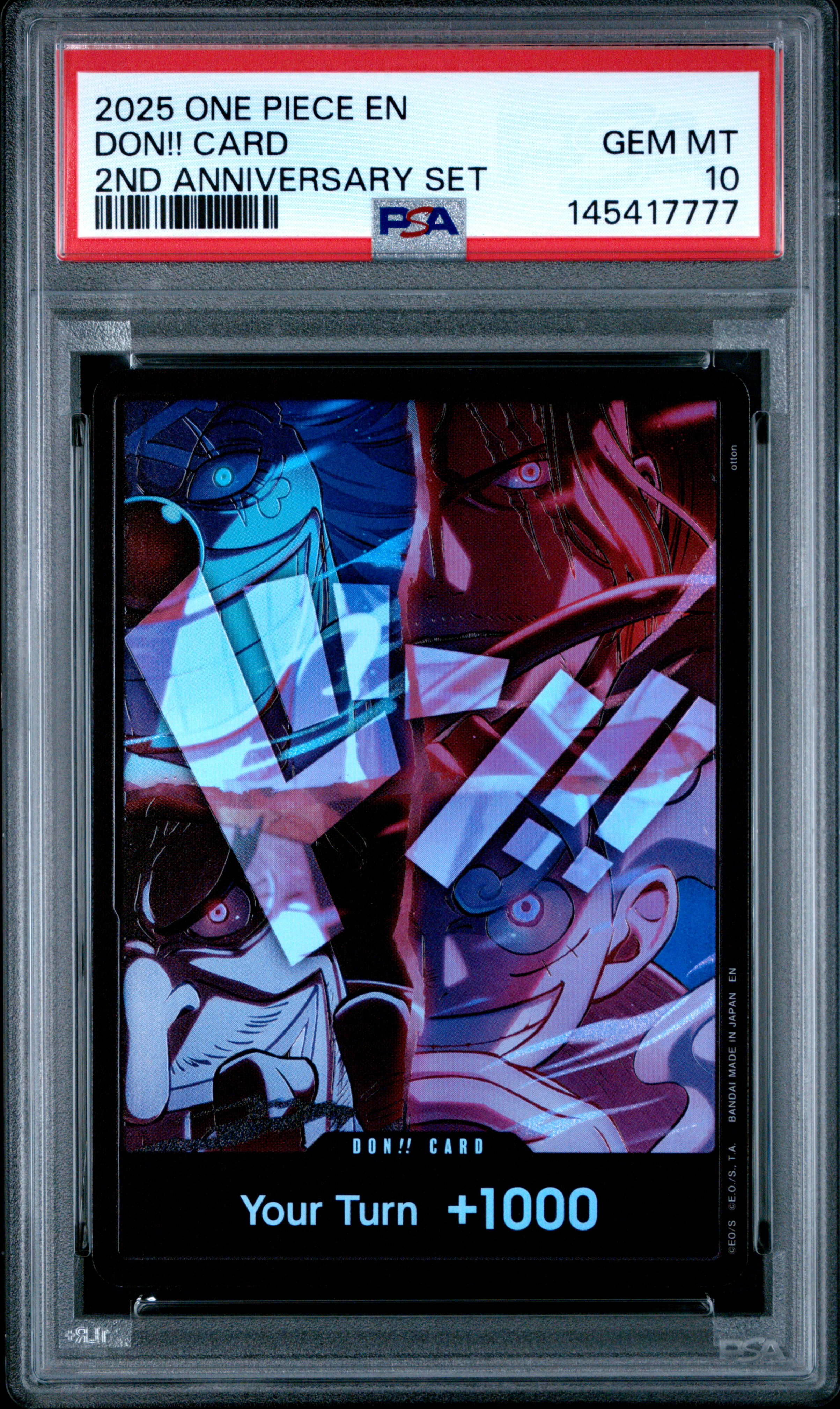 2025 #Na Don!! Card PSA 10 One Piece English Version 2nd Anniversary Set