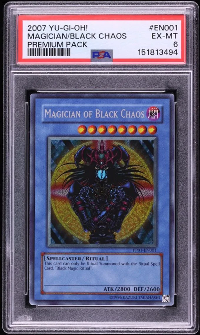 2007 #PP01-EN001 Magician Of Black Chaos PSA 6 Yu-Gi-Oh! Premium Pack
