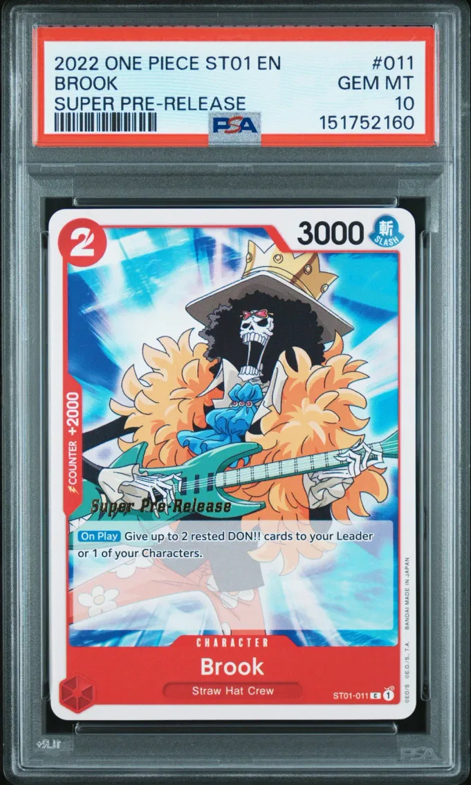 2022 One Piece Starter Deck ST01-Straw Hat Crew Brook #011 PSA 10