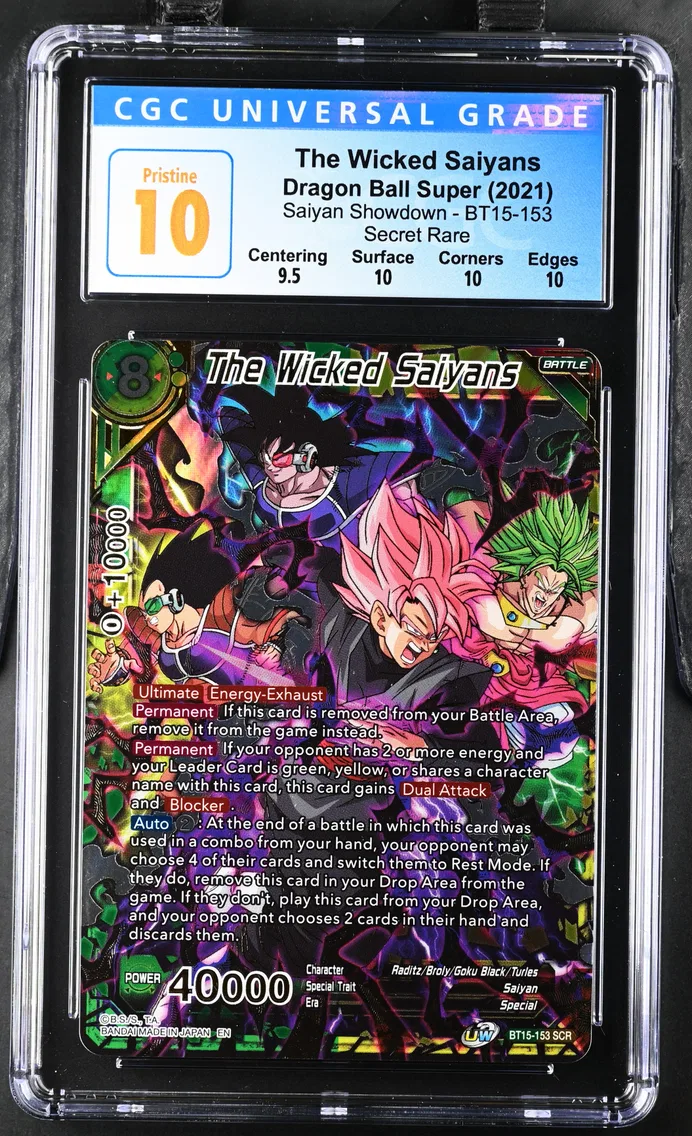 2021 #BT15-153 The Wicked Saiyans CGC 10 Pristine Saiyan Showdown - English