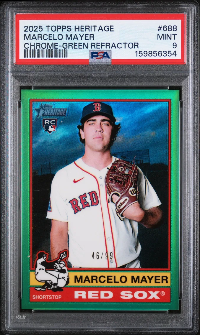 2025 #688 Marcelo Mayer PSA 9 Topps Heritage