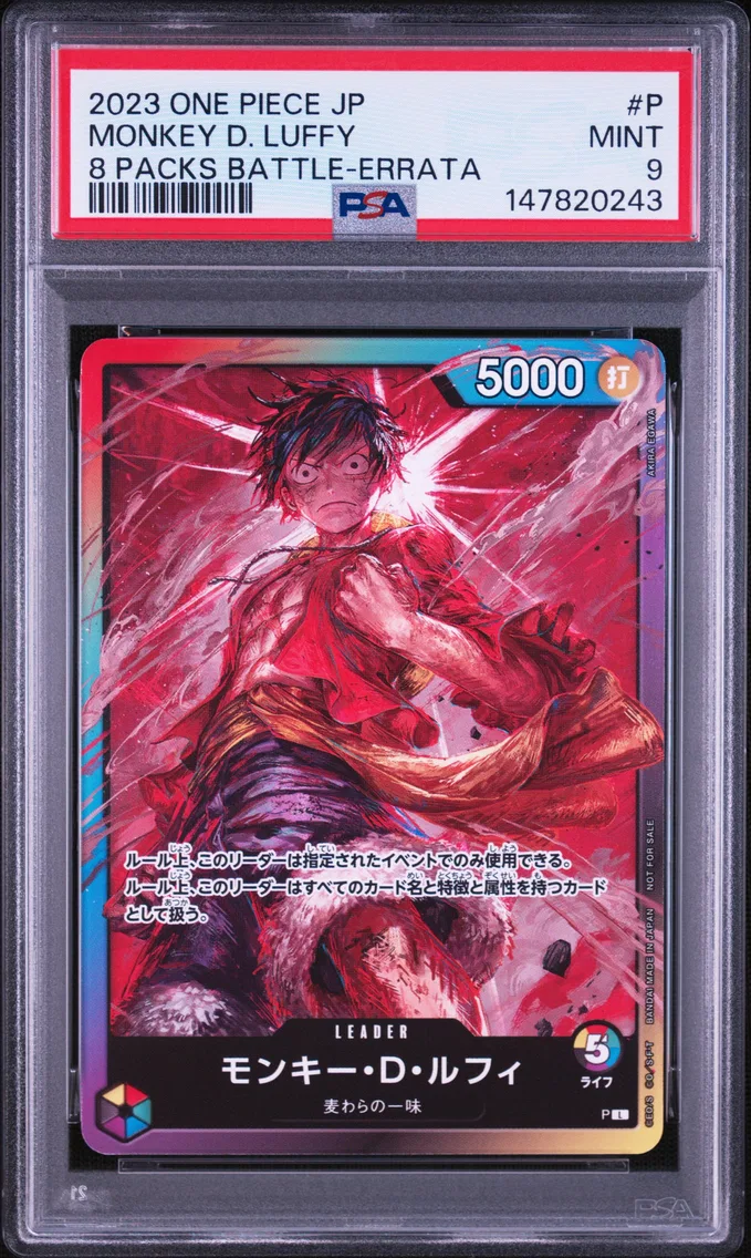 2023 #P Monkey D. Luffy PSA 9 One Piece Japanese Promos