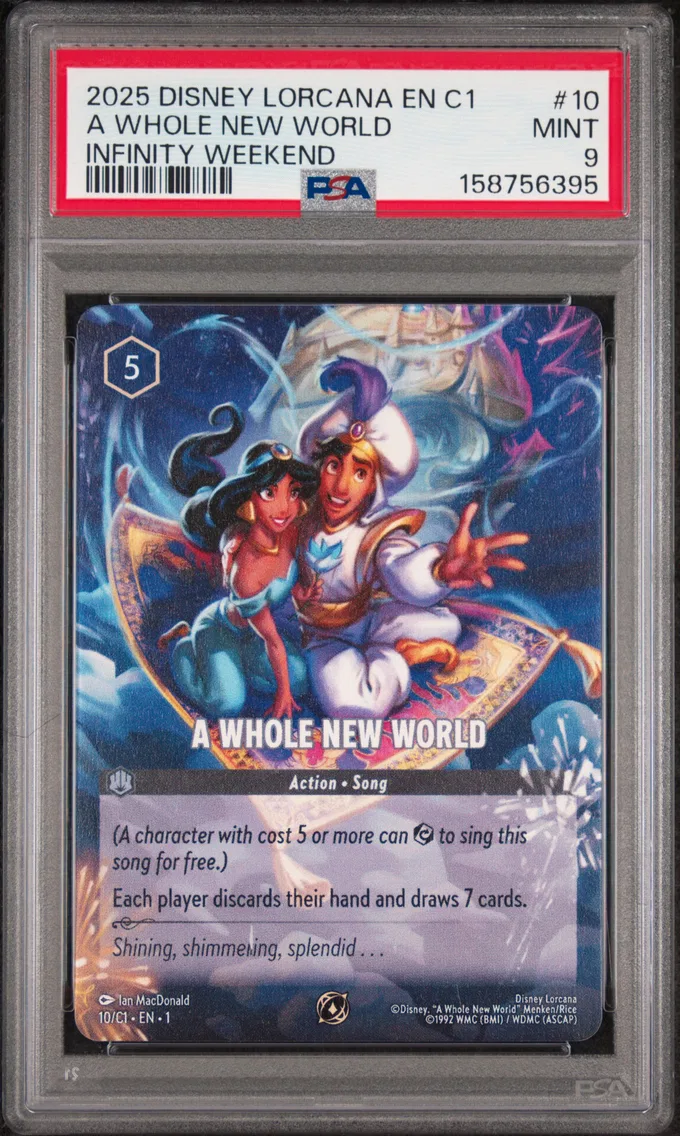 2025 #10 A Whole New World PSA 9 Disney Lorcana EN C1-Lorcana Challenge Promo