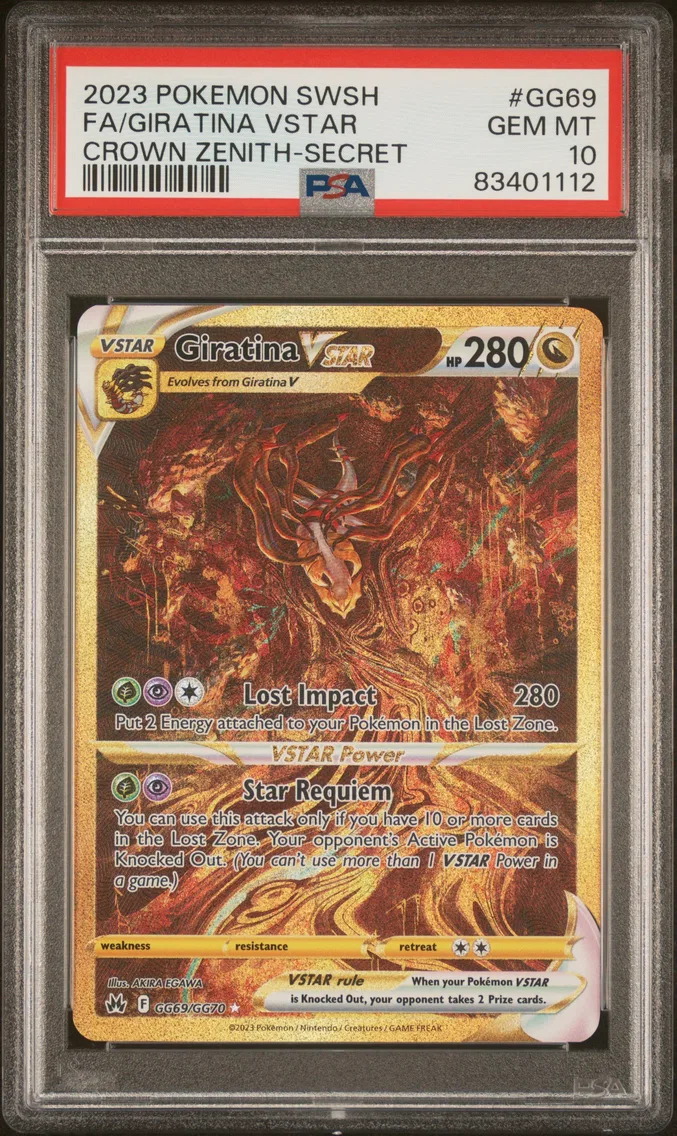 2023 #GG69 Full Art/Giratina Vstar PSA 10 Sword and Shield Crown Zenith