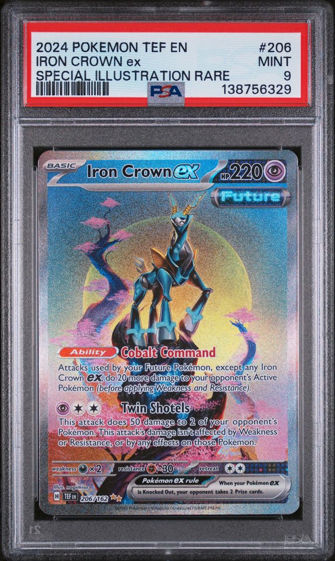 2024 #206 Iron Crown EX PSA 9 Tef EN-Temporal Forces