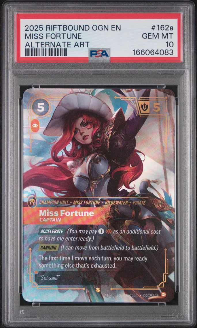 2025 #162a Miss Fortune - Captain PSA 10 Riftbound: League of Legends Ogn-Origins
