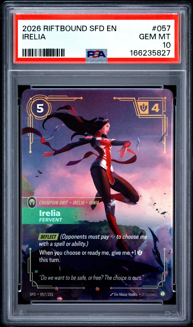 2026 #057 Irelia - Fervent PSA 10 Riftbound: League of Legends Sfd-Spiritforged