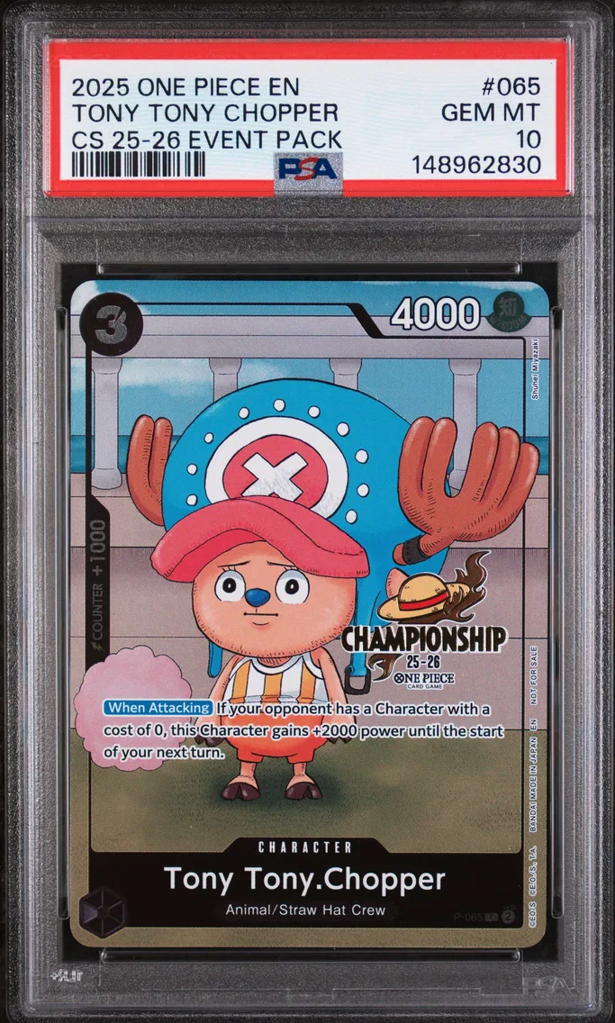 2025 #065 Tony Tony Chopper PSA 10 One Piece Championship 2025-26 Event Pack