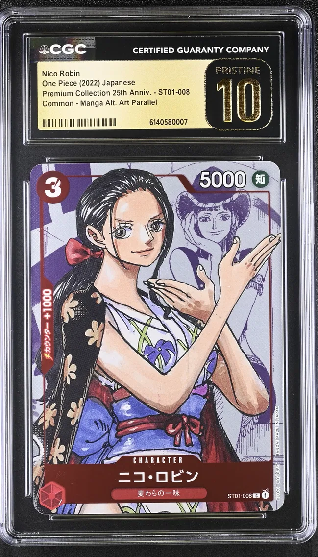 2022 #ST01-008 Nico Robin CGC 10 Pristine Premium Collection 25th Anniversary - Japanese