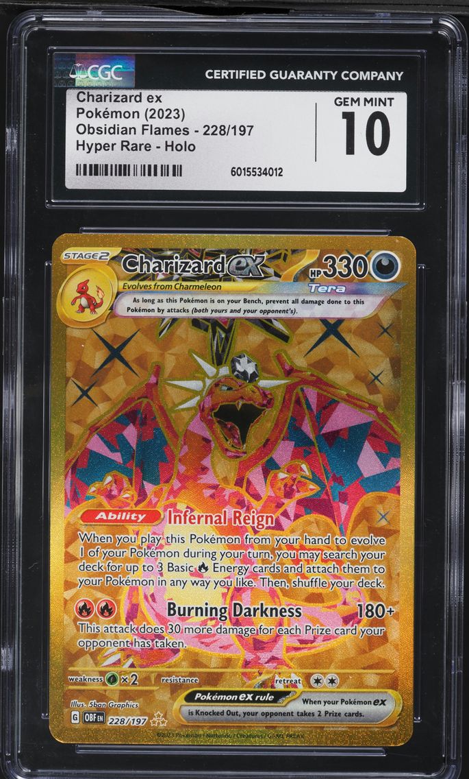 2023 #228 Charizard EX CGC 10 Obf EN-Obsidian Flames Pokemon