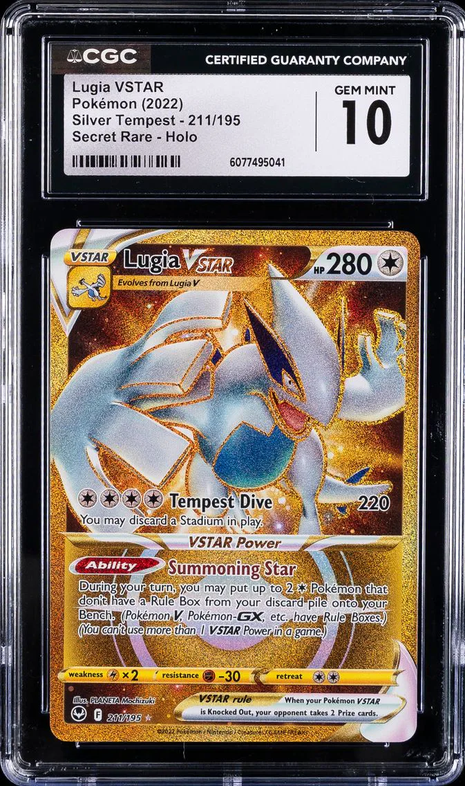 2022 #211 Full Art/Lugia Vstar CGC 10 Sword & Shield Silver Tempest Pokemon