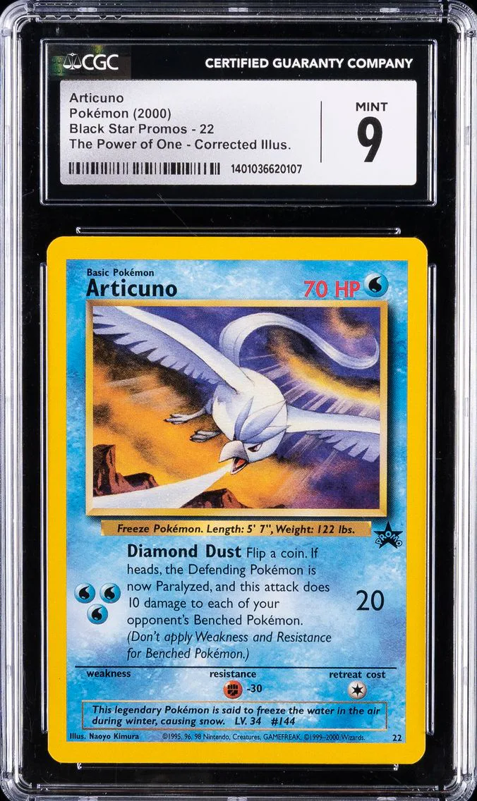 1999 #22 Articuno CGC 9 Black Star Promos - WotC - English Pokemon