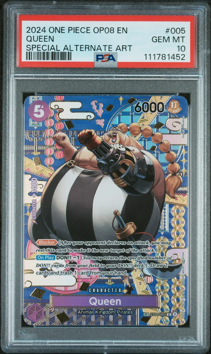2024 #005 Queen PSA 10 One Piece OP08-Two Legends