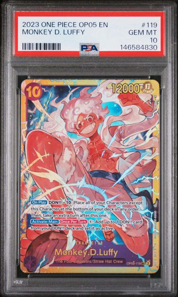 2023 #119 Monkey D. Luffy PSA 10 One Piece OP05-Awakening of the New Era