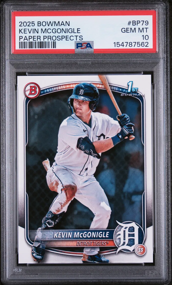 2025 #BP79 Kevin Mcgonigle PSA 10 Bowman Paper Prospects