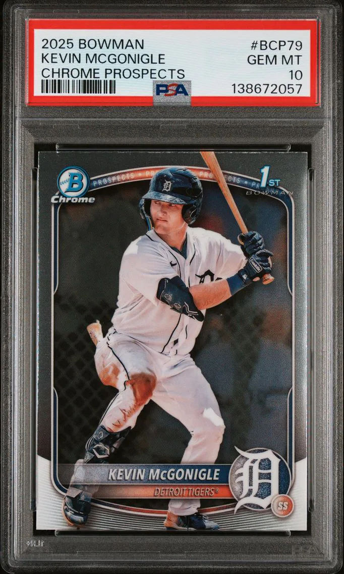2025 #BCP79 Kevin Mcgonigle PSA 10 Bowman Chrome Prospects