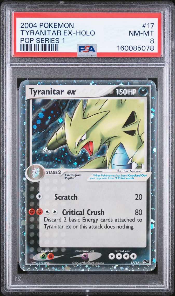 2004 #17 Tyranitar EX-Holo PSA 8