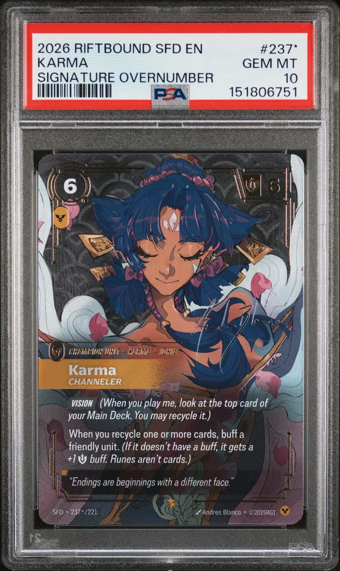 2026 #237* Karma - Channeler PSA 10 Riftbound: League of Legends Sfd-Spiritforged