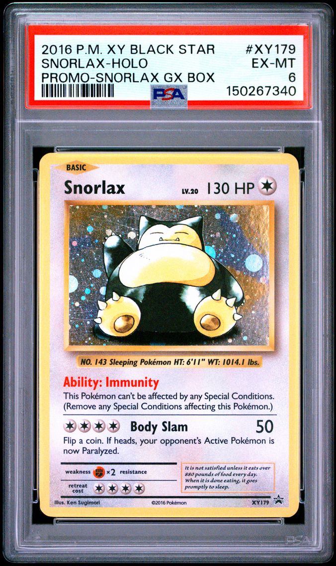 2016 #XY179 Snorlax-Holo PSA 6 X