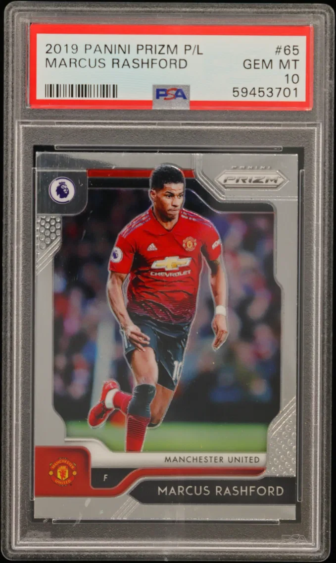 2019 #65 Marcus Rashford PSA 10 Panini Prizm Premier League