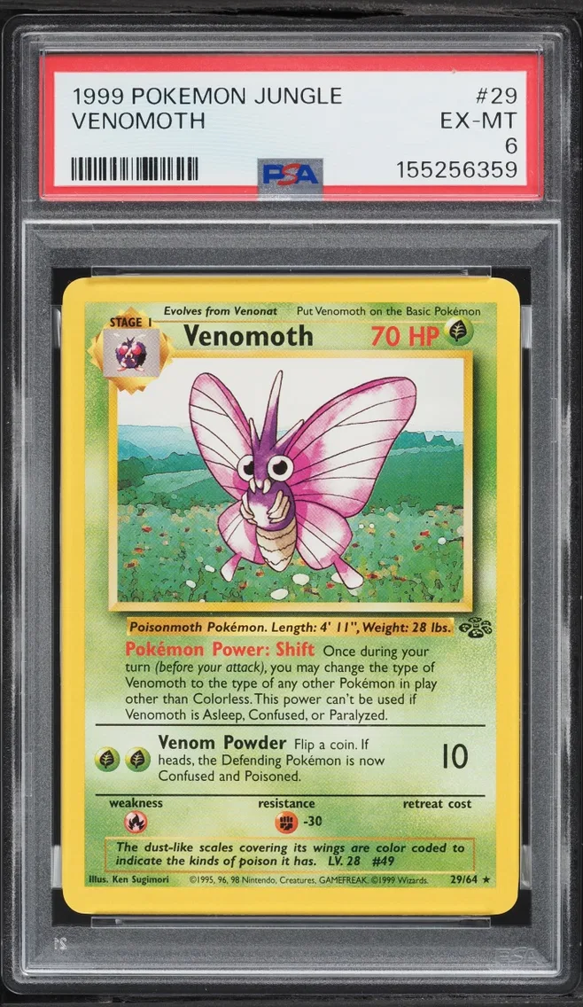 1999 #29 Jungle Venomoth EXMT PSA 6 Pokemon
