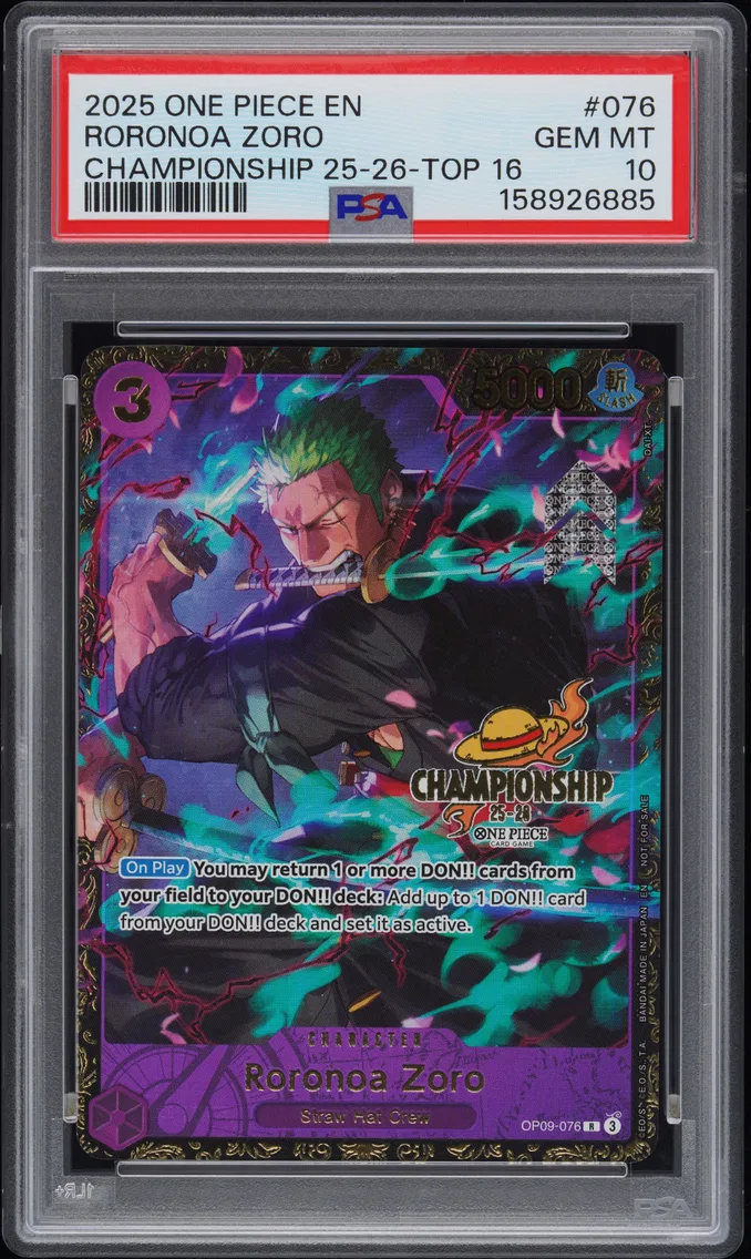 2025 #076 Roronoa Zoro PSA 10 One Piece Promos