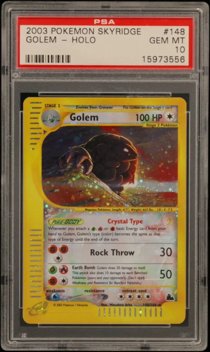 2003 #148 Golem-Holo PSA 10 Skyridge