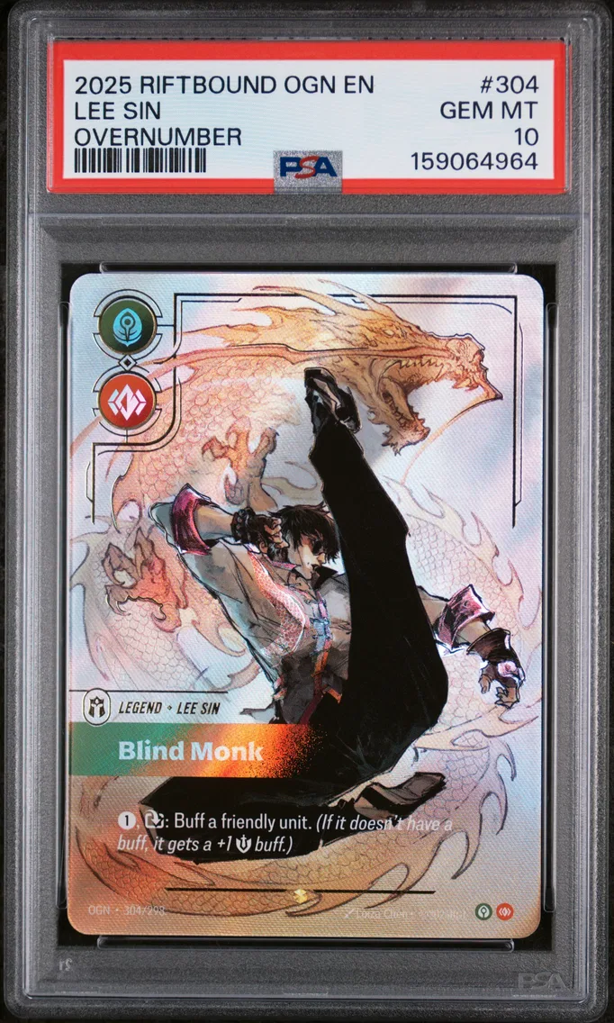 2025 #304 Lee Sin - Blind Monk PSA 10 Riftbound: League of Legends Ogn-Origins