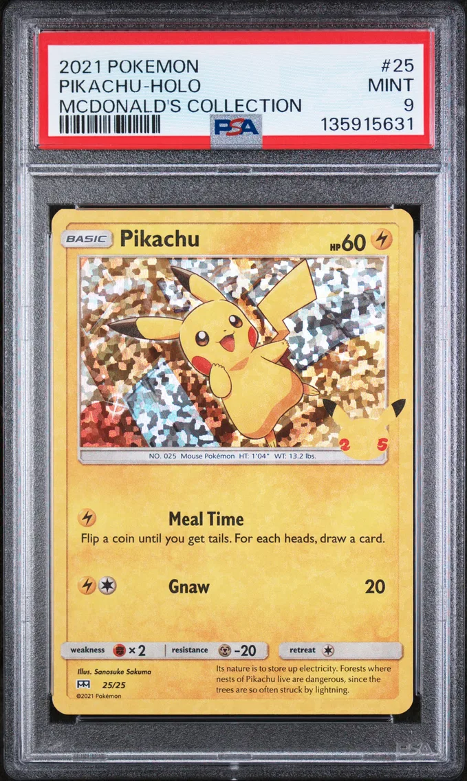 2021 #25 Pikachu-Holo PSA 9 Mcdonald's Collection