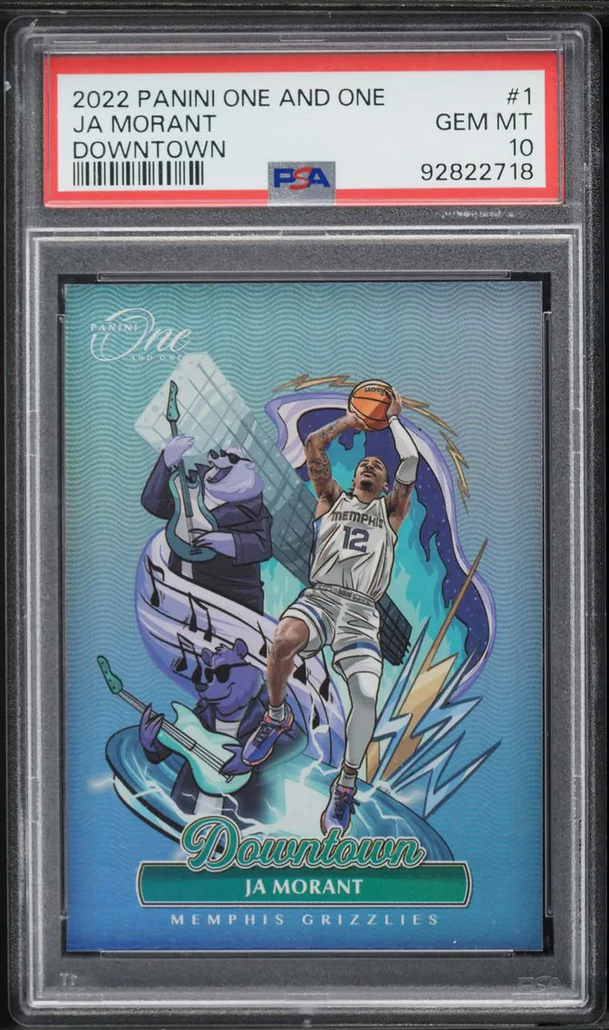 2022 #1 Ja Morant PSA 10 Panini One and One Downtown Basketball