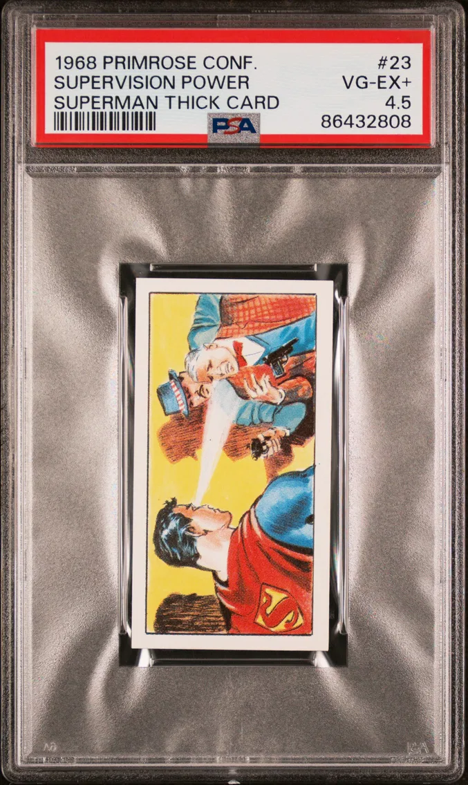 1968 #23 Supervision Power PSA 45 Primrose Confectionery Superman Thick Card