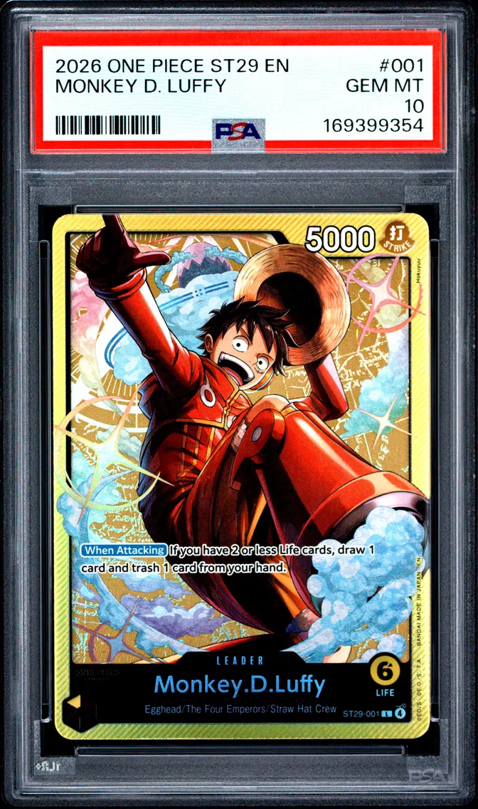2026 #001 Monkey D. Luffy PSA 10 One Piece Starter Deck ST29-Egghead