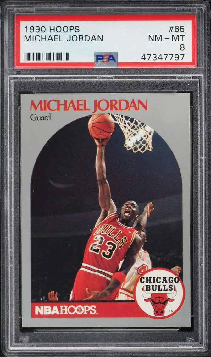 1990 #65 Michael Jordan PSA 8 Hoops