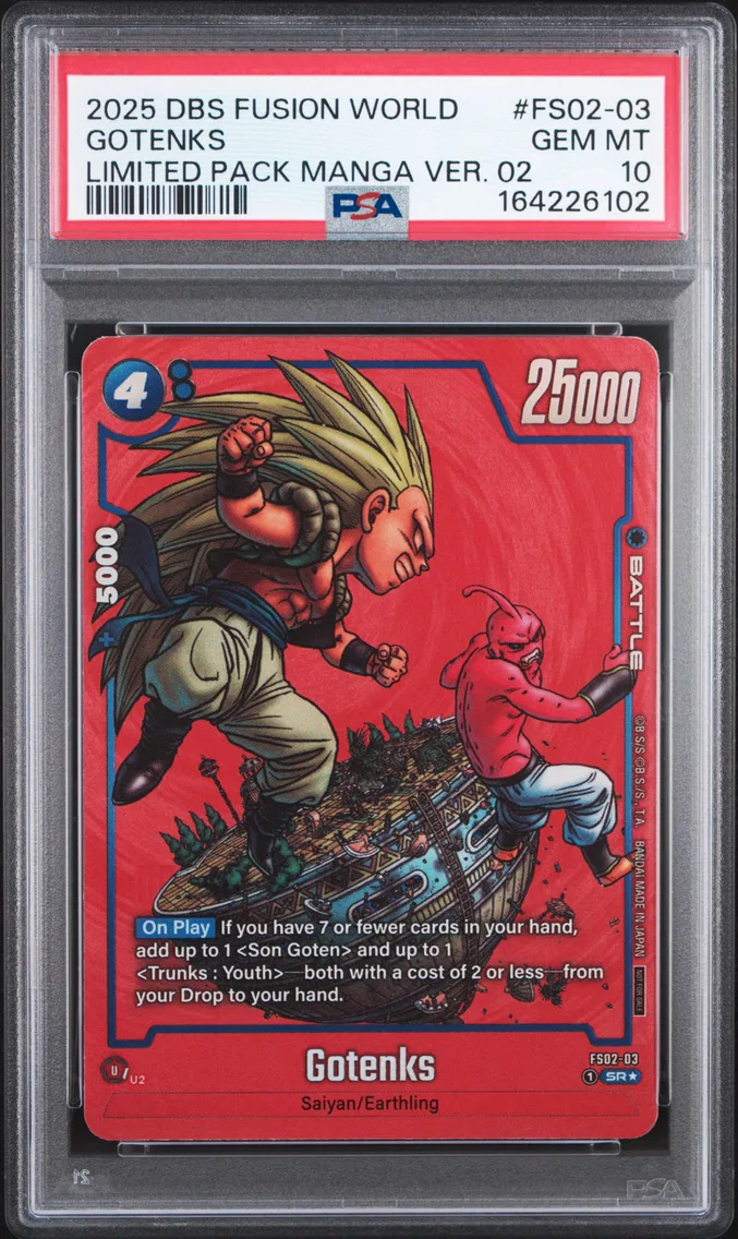 2025 #FS02-03 Gotenks PSA 10 Dragon Ball Super Card Game Fusion World Limited Pack Manga Version 02