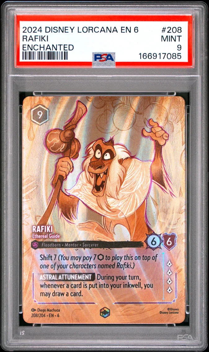 2024 #208 Rafiki - Ethereal Guide PSA 9 Disney Lorcana EN 6-Azurite Sea