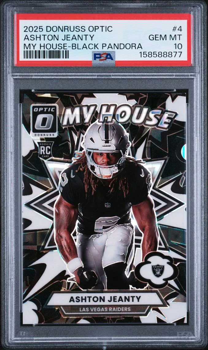 2025 #4 ASHTON JEANTY PSA 10 Panini Donruss Optic My House