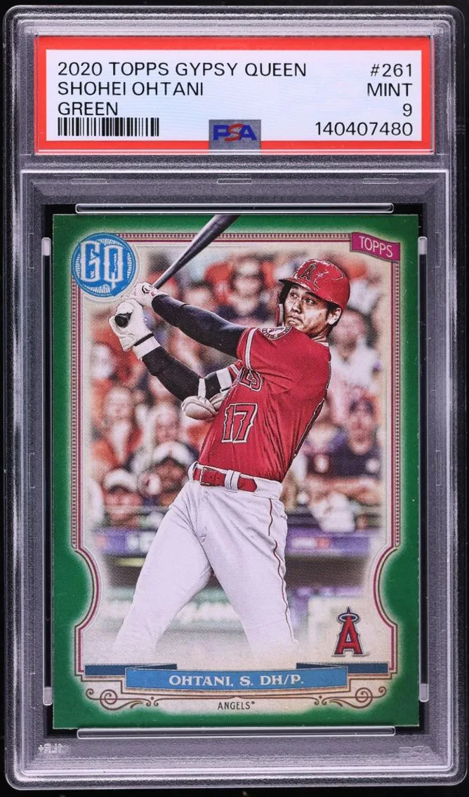 2020 #261 Shohei Ohtani PSA 9 Topps Gypsy Queen Green