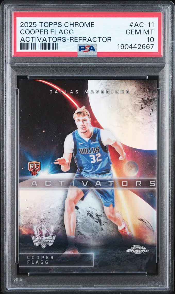 2025 #AC-11 Cooper Flagg PSA 10 Topps Chrome Activators