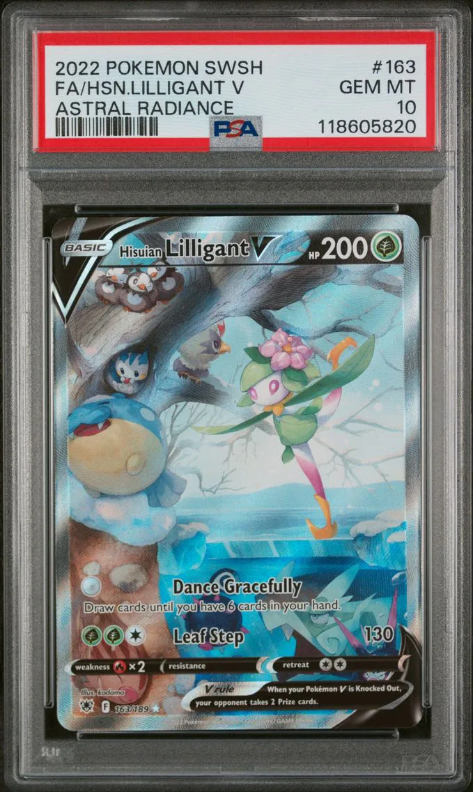 2022 #163 Full Art/Hisuian Lilligant V PSA 10 Sword & Shield Astral Radiance Pokemon